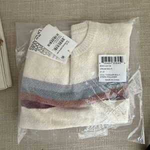 NWT Barefoot Dreams Toddler Multi-Stripe Pullover, 2T-3T